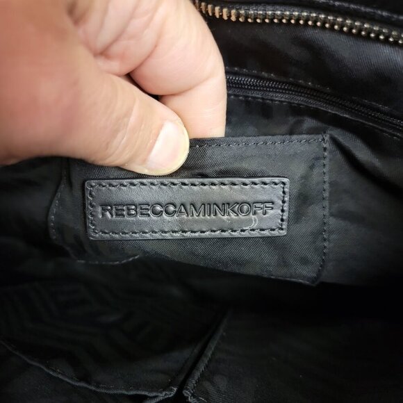 🖤 Rebecca Minkoff Woven Geometric Tote w/ Zip Top & Expandable Sides 🖤 - Picture 14 of 15